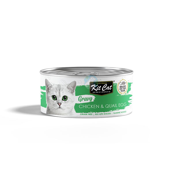 کنسرو گربه نچرال داخل سس مرغ و تخم مرغ Kitcat
